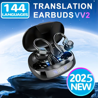 Earhook Open-Ear Sports Earbuds Bluetooth 5.4 LED Digital Display Charging Case 8H Playback for an Everyday Personal Care Routine