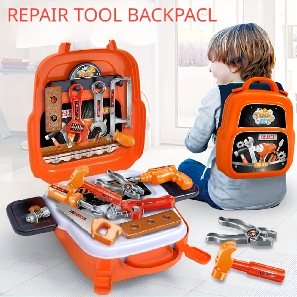 Kids Tool Backpack Set 22pcs for Boys, Pretend Play Home Tool Kit with the Listed Color, Size or Set Options for Everyday Carry