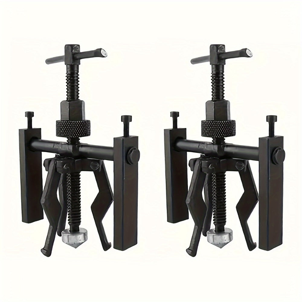 3-Jaw Gear Puller and Bearing Puller Set 2pcs Reversible Inner Outer Forged Steel Heat Treated Jaws for Wheel Bearing Flywheel Pump Bushing