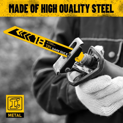 Reciprocating Saw Blade Set with 12-Piece Assortment or Six-Blade DK80066 Checkout Option for Wood and Metal