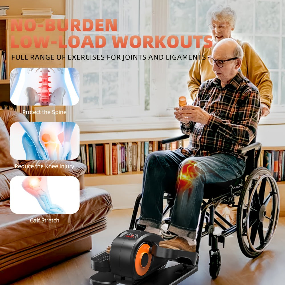 Under Desk Elliptical Machine with Remote Control for Entryways, Bedrooms and Living Spaces