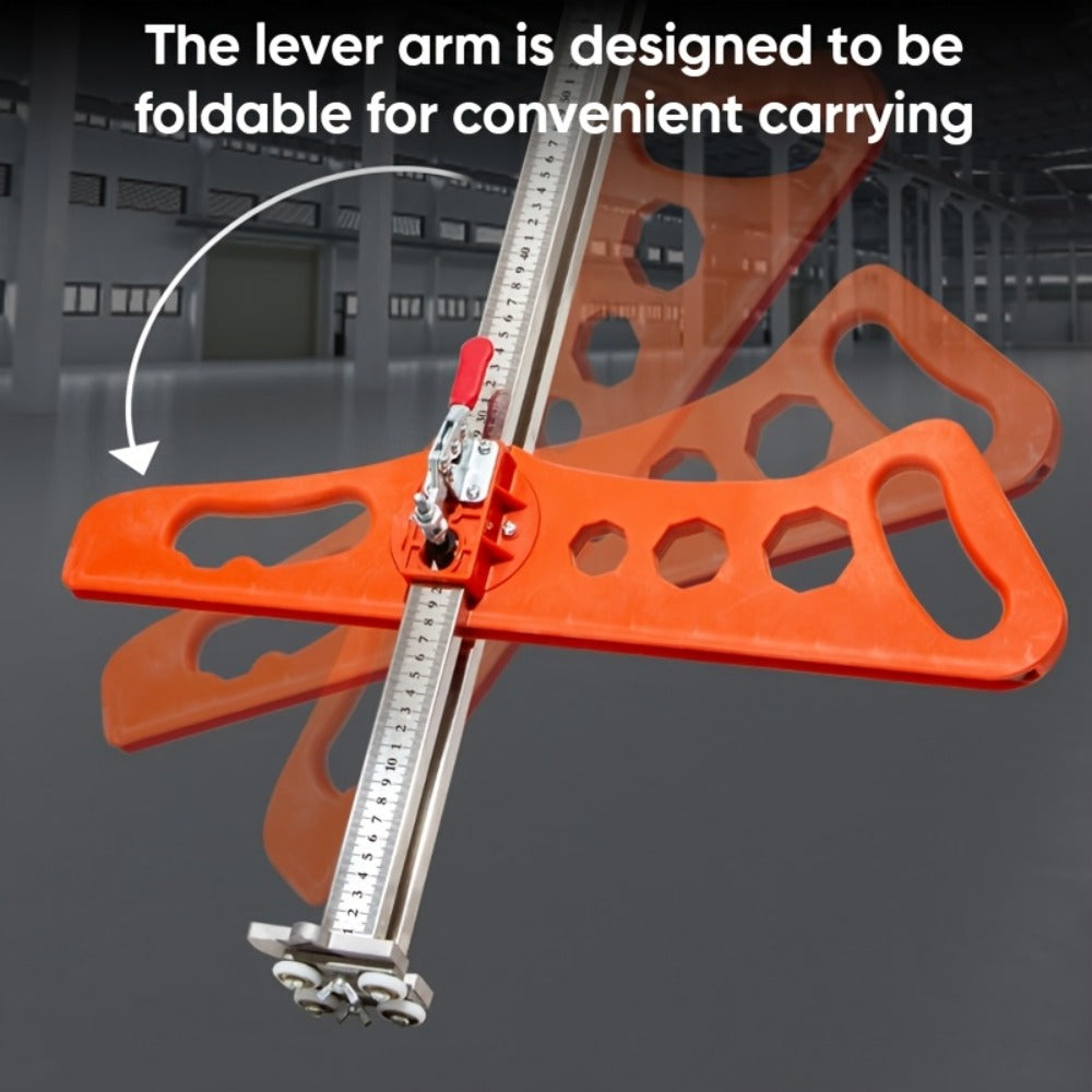 Drywall Scoring Knife 23-Wheel Foldable Gypsum Board Cutter with Adjustable Guide & Handle