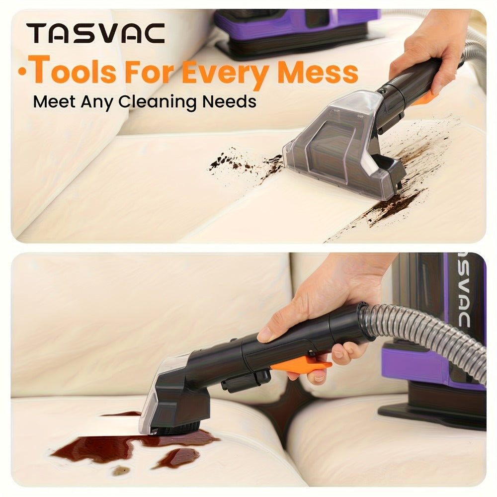 Portable Carpet Cleaner Deep Cleaning Machine with Dual Brushes Powerful Spray for Upholstery Stairs Car Seats Tough Stain Removal