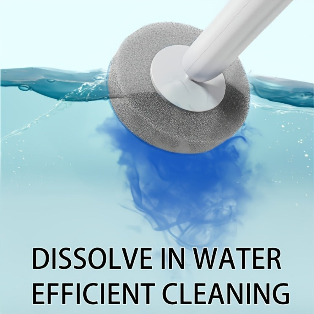 Disposable Toilet Brush & Holder Set with 6 Refill Wands, Wall Mounted, Pre-Loaded Scrubbing Solution