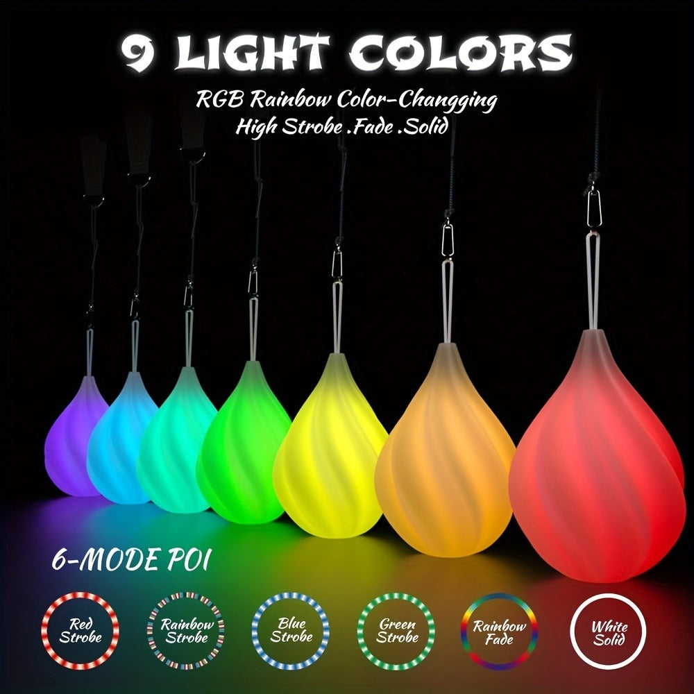 Glow Poi Balls LED Spinning Set 1 Pair with the Listed Color, Size or Set Options for Everyday Use
