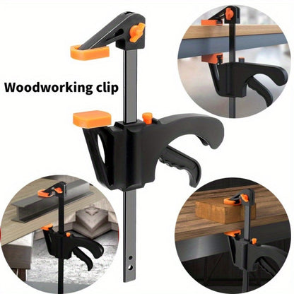 F Clamp Woodworking Quick Clamp Set Ratcheting Bar Clamp with Trigger Handle for Wood Glue DIY Projects