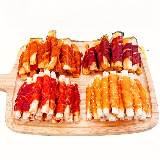 Dog Treats High Protein Training Sticks Chicken Duck Sweet Potato Milk Flavor Healthy Digestible Reward Snacks for Small Medium Large Dogs
