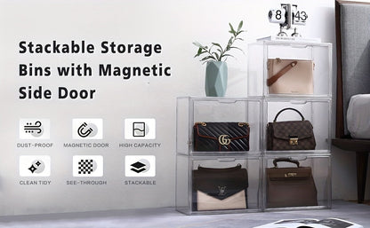 Clear Display Case Set of 3, Dustproof Transparent Storage Box Organizer for Collectibles, Car Models