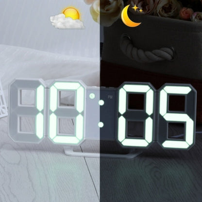 3D LED Digital Alarm Clock Colorful Night Light Home Decor Bedroom Desk Clock USB Powered for Entryways, Bedrooms and Living Spaces