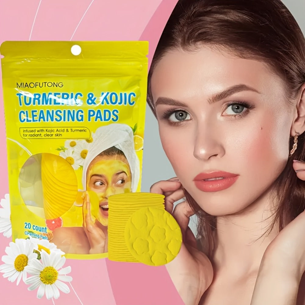 AHA Exfoliating Face Pads 20 Sheets with Ginger - Alpha Hydroxy Acid 0.3% Oil Control Deep for Bath Time, Home Spa and Personal Care