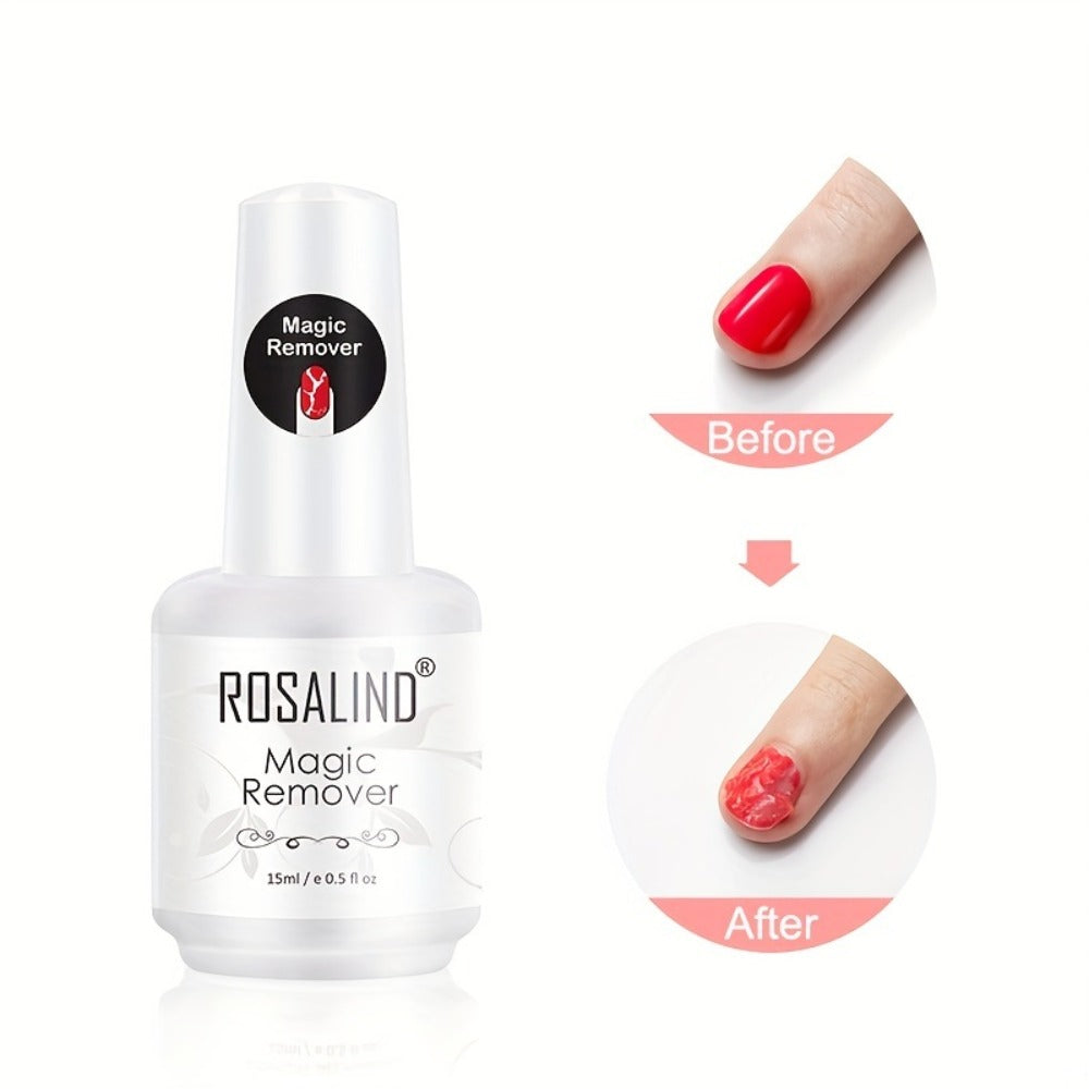 Gel Nail Polish Remover Kit, Formula Removes Gel in 2, 5 Minutes, No Foil or Soaking Needed, Professional