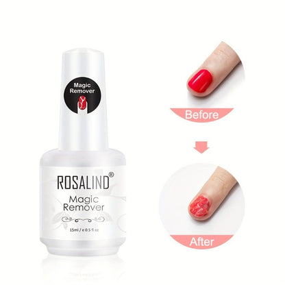 Gel Nail Polish Remover Kit, Formula Removes Gel in 2, 5 Minutes, No Foil or Soaking Needed, Professional