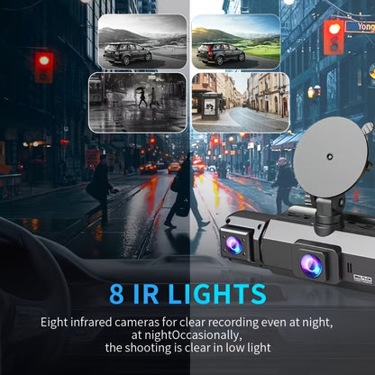 1080P-Labeled Dash Camera with Three- or Four-Lens Options, Screen, G-Sensor and WiFi/32GB Bundle