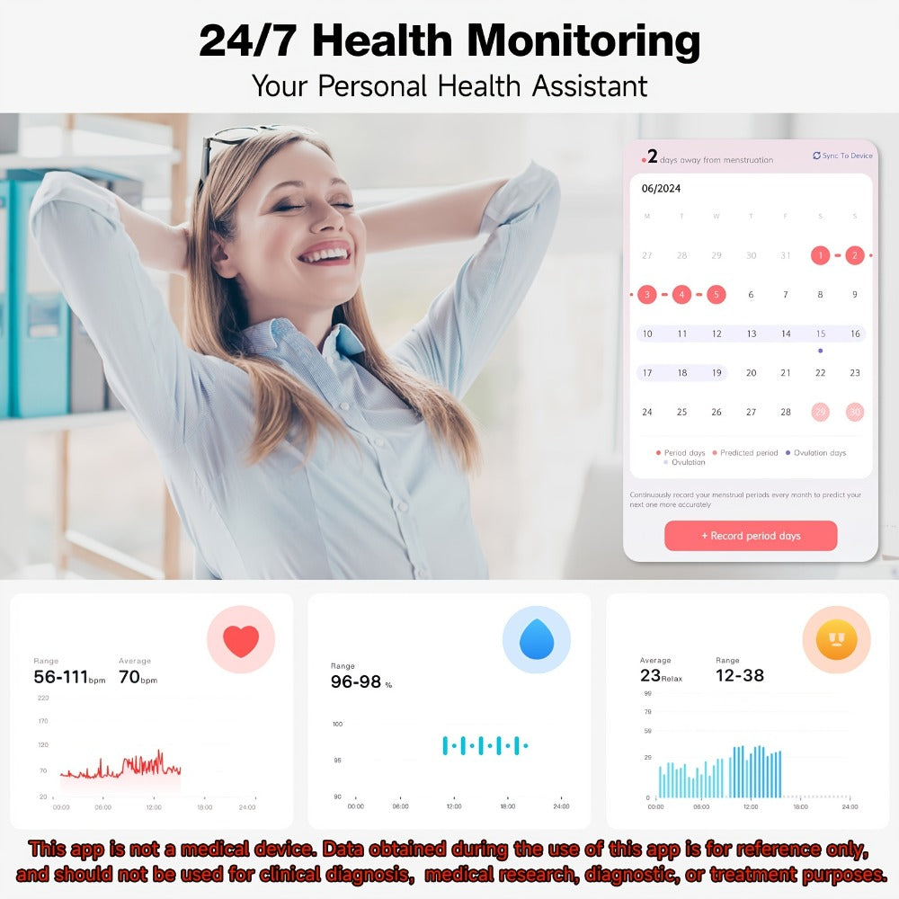 Smartwatch with Built-in Alexa FAWEIO 1.8" HD Touch Screen, Bluetooth Calling, 100+ Sport Modes, Fitness Tracker Heart Rate Sleep