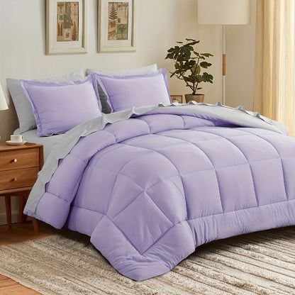 7 Piece Comforter Set Luxury Soft Fluffy Bedding All Season Bed in a Bag with Comforter Fitted Sheet Flat Sheet Pillowcases Hypoallergenic