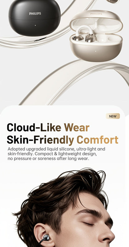 Philips TWS Ear Clip Sport Headset Hi-Fi Bass Stereo HD Calls Earhook Wireless Bluetooth for an Everyday Personal Care Routine