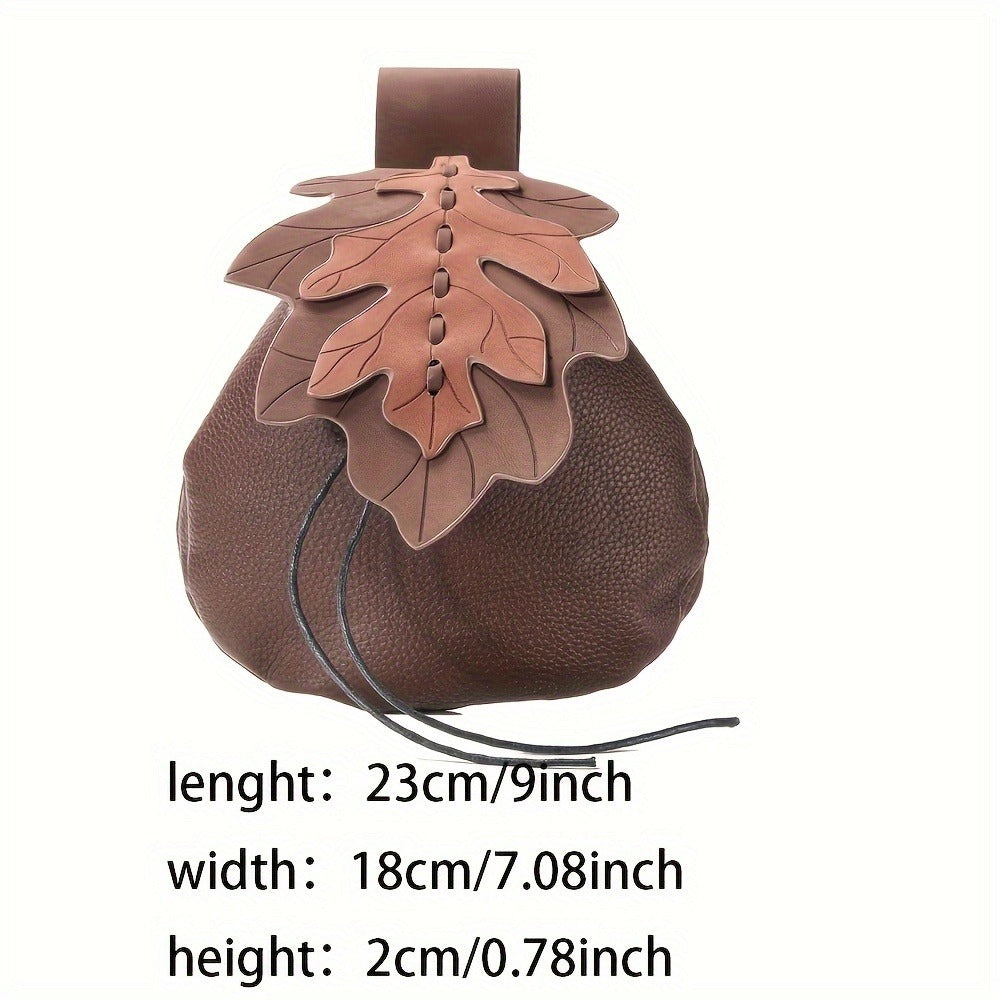 Belt Pouches & Waist Bags - Renaissance Pouch Drawstring Coin Purse | Vintage Medieval Viking Faux - product detail view 4