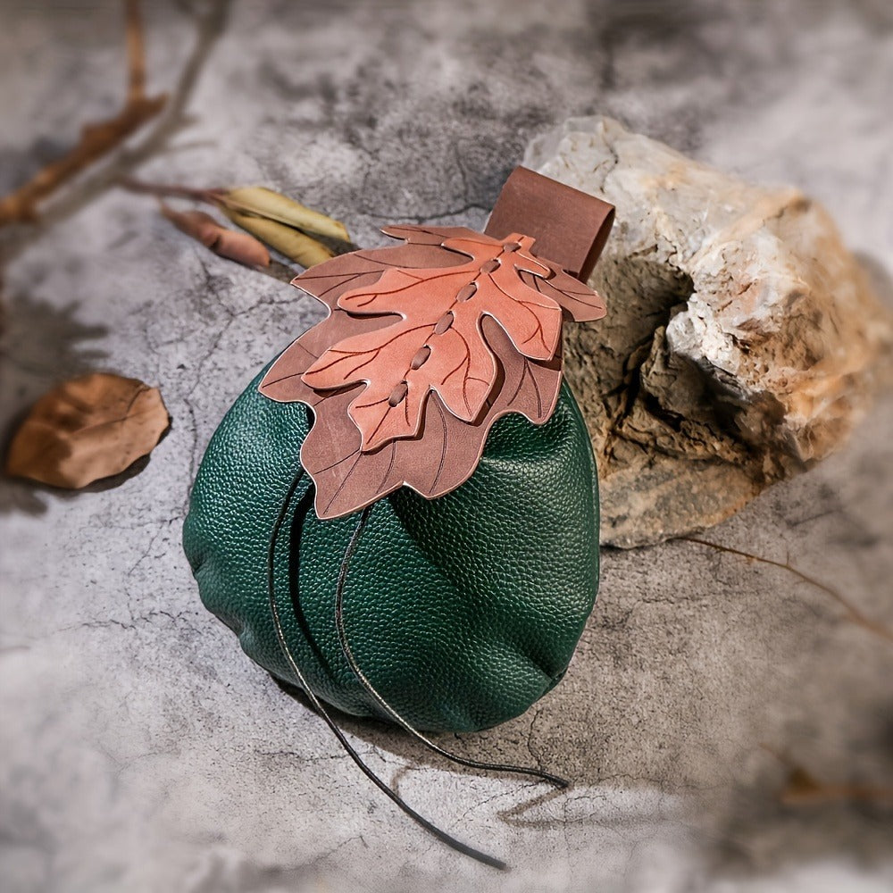 Belt Pouches & Waist Bags - Renaissance Pouch Drawstring Coin Purse | Vintage Medieval Viking Faux - product detail view 5