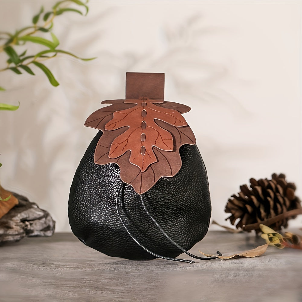Belt Pouches & Waist Bags - Renaissance Pouch Drawstring Coin Purse | Vintage Medieval Viking Faux - product detail view 6