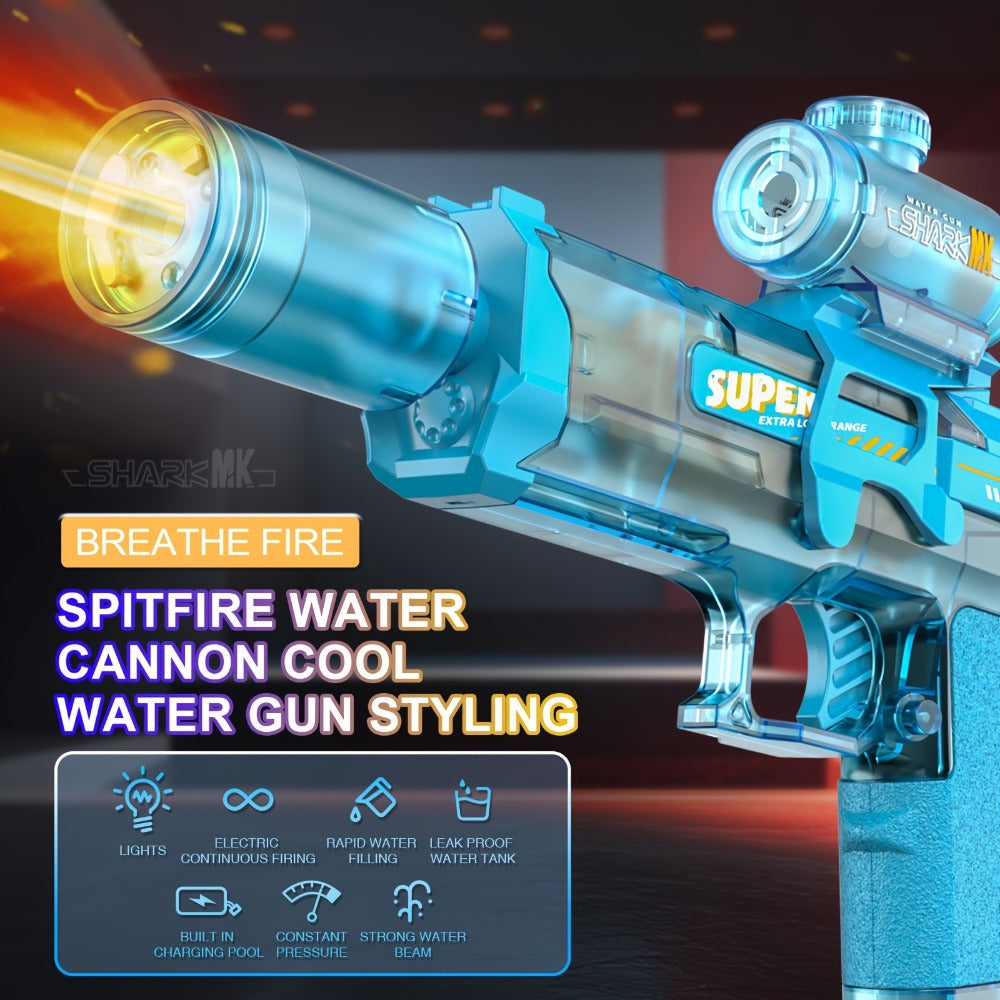Electric Water Gun Large for Kids & Adults, High-Power Squirt Blaster for Pool Beach Lawn Backyard Summer Water Battle