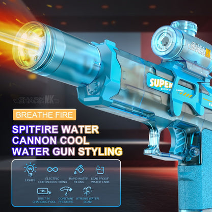 Electric Water Gun Large for Kids & Adults, High-Power Squirt Blaster for Pool Beach Lawn Backyard Summer Water Battle
