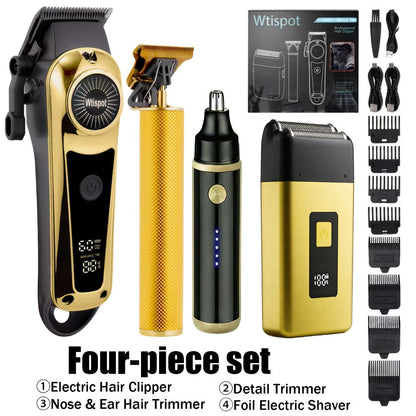 3-in-1 Grooming Kit for Men – Electric Hair Clipper, Nose Hair Trimmer & Shaver Set, USB Rechargeable Lithium Battery Cordless