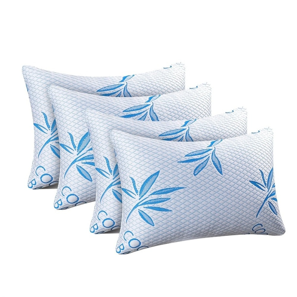 Pillow Set for Beds in Standard, Queen or King Size with Gusseted Edges and 2- or 4-Piece Options