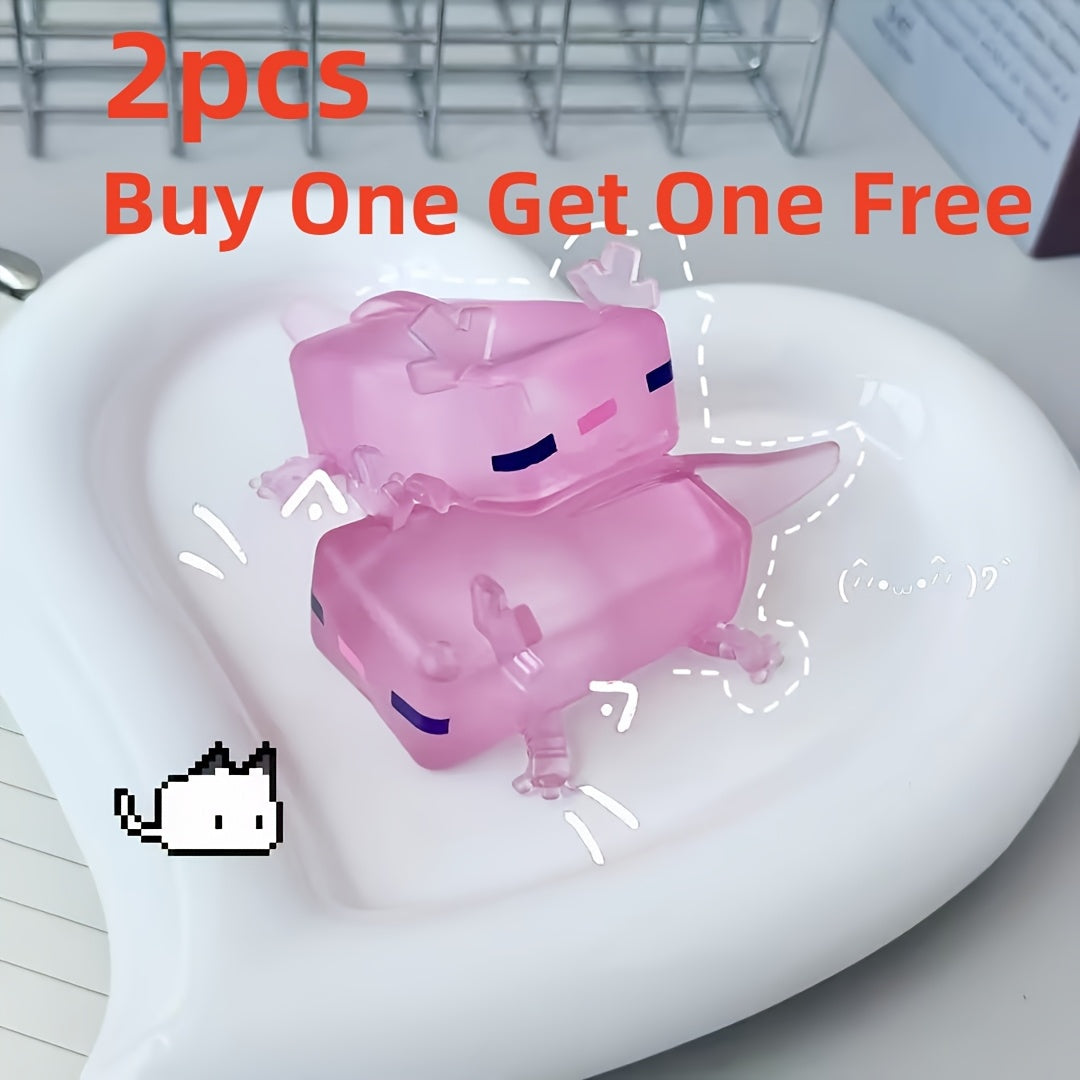 Axolotl Squishy Squeeze Toys 2 Pack for Parties, Celebrations and Guest Favors, with the Listed Configuration