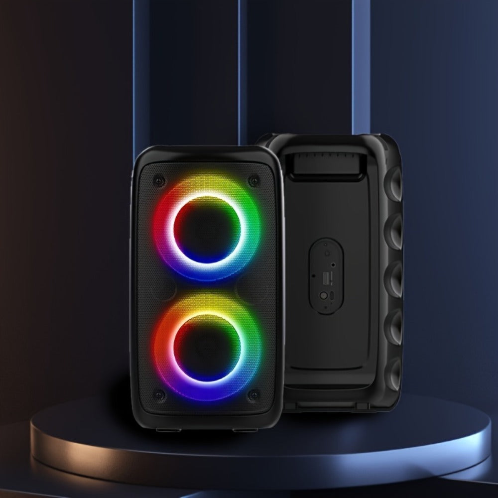 Wireless Bluetooth Speaker with Color LED Lights, MOKiN KTS-1265 Portable Party Speaker, Bass Boost