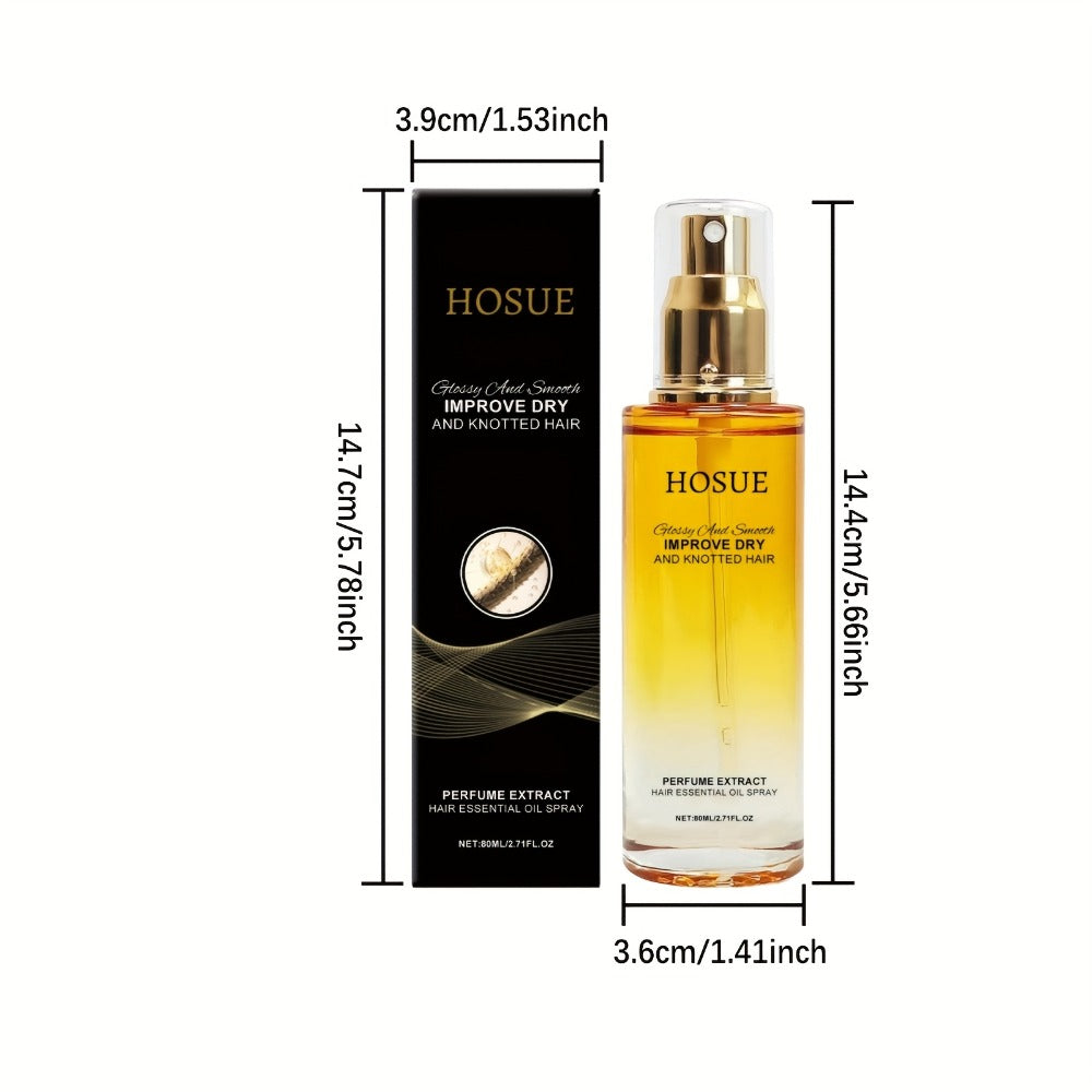 Anti-Frizz Hair Essential Oil Spray Smoothing & Conditioning Treatment for Dry, Damaged & Frizzy Hair