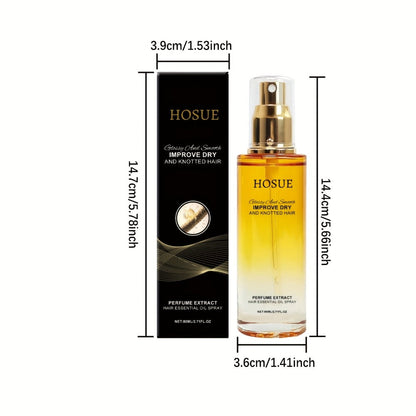 Anti-Frizz Hair Essential Oil Spray Smoothing & Conditioning Treatment for Dry, Damaged & Frizzy Hair