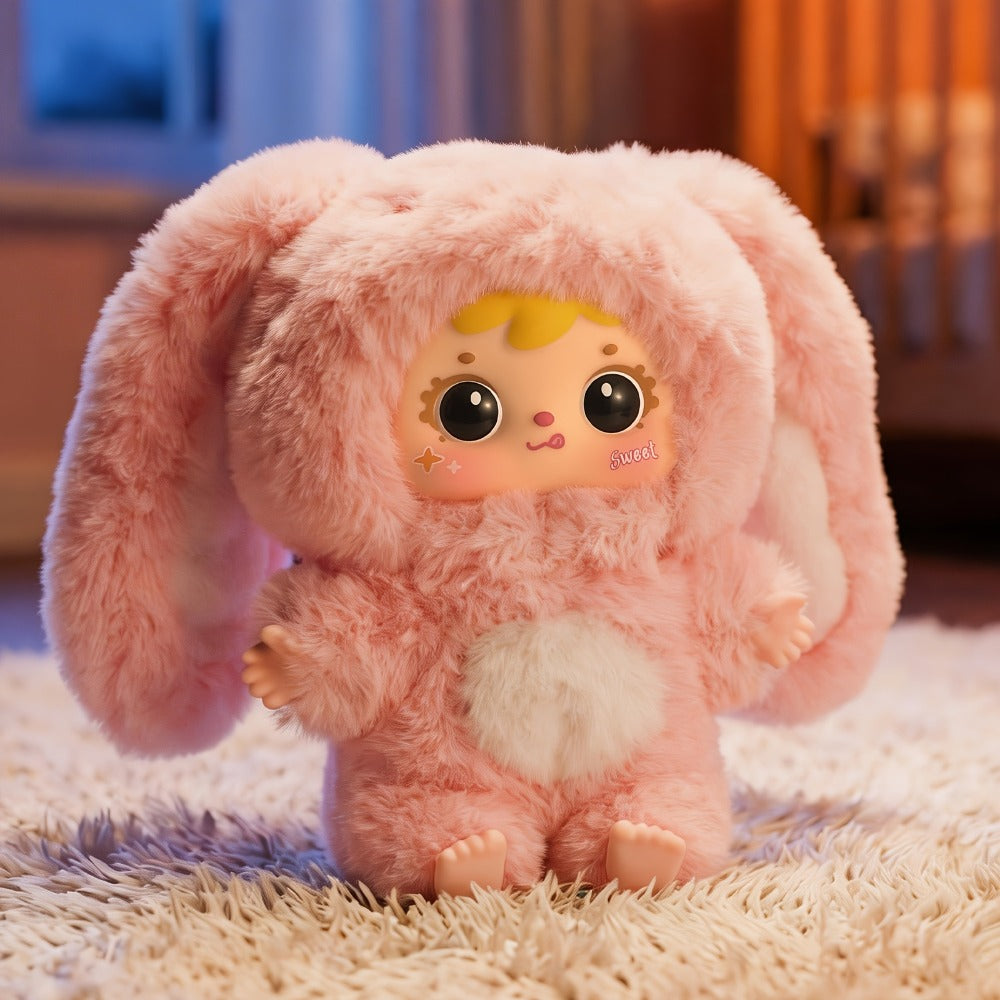 Kawaii Plush Keychain Charm, Cute Pet Healing Doll Rabbit Bear Stuffed Animal Bag Pendant, Random Style