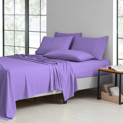 Microfiber and Bamboo Blend Sheet Set with 3- or 6-Piece Packages, 20 Colors and Five Bed Sizes