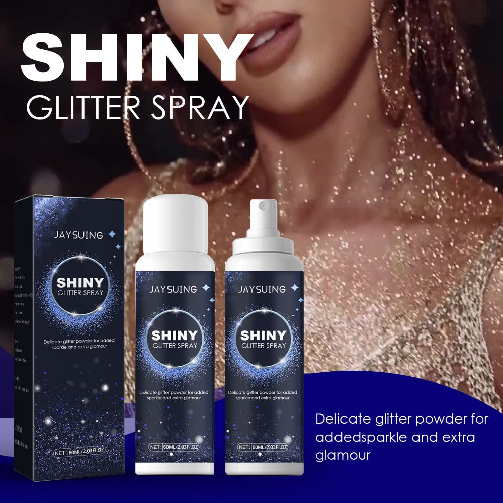 Shimmer Glitter Body Spray 60ml Waterproof Long-Lasting Highlighter for Skin Hair & Clothing – Fine Mist Sparkle Glow Spray for Parties