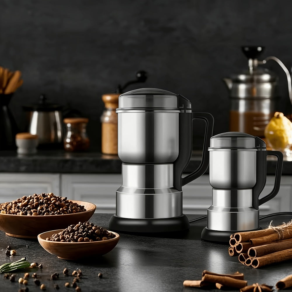 Electric Coffee Grinder 300W 25000RPM, 8-Blade Stainless Steel Spice & Grain Mill for Coffee Beans