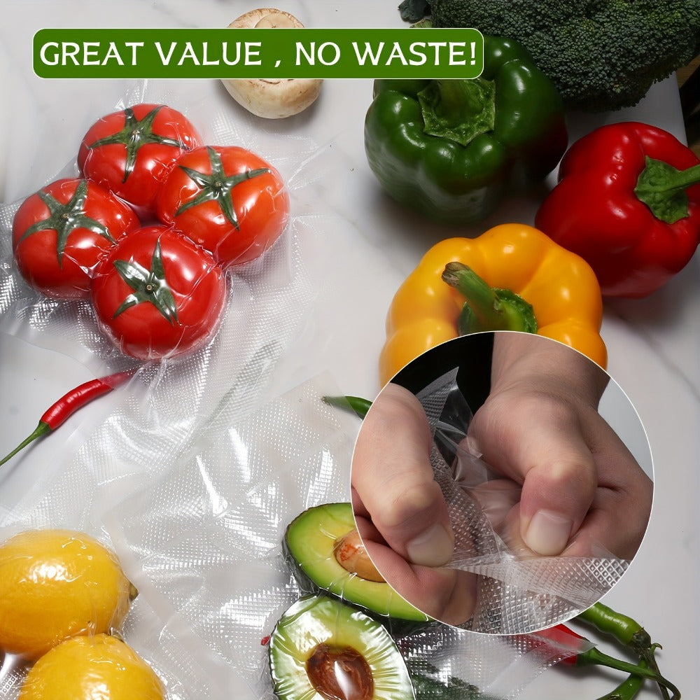 Vacuum Seal Bags for Food 6 Rolls Food Saver Roll Bags 236 Inch, 2 Sizes Vacuum Storage Roll Bags for Food Preservation