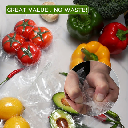 Vacuum Seal Bags for Food 6 Rolls Food Saver Roll Bags 236 Inch, 2 Sizes Vacuum Storage Roll Bags for Food Preservation
