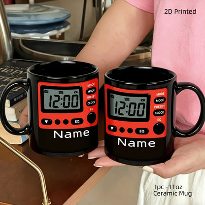 Personalized Ceramic Coffee Mug Custom Name or Text 11oz Customizable Cup for Hot Cold for Home Cooking, Dining and Outdoor Meals
