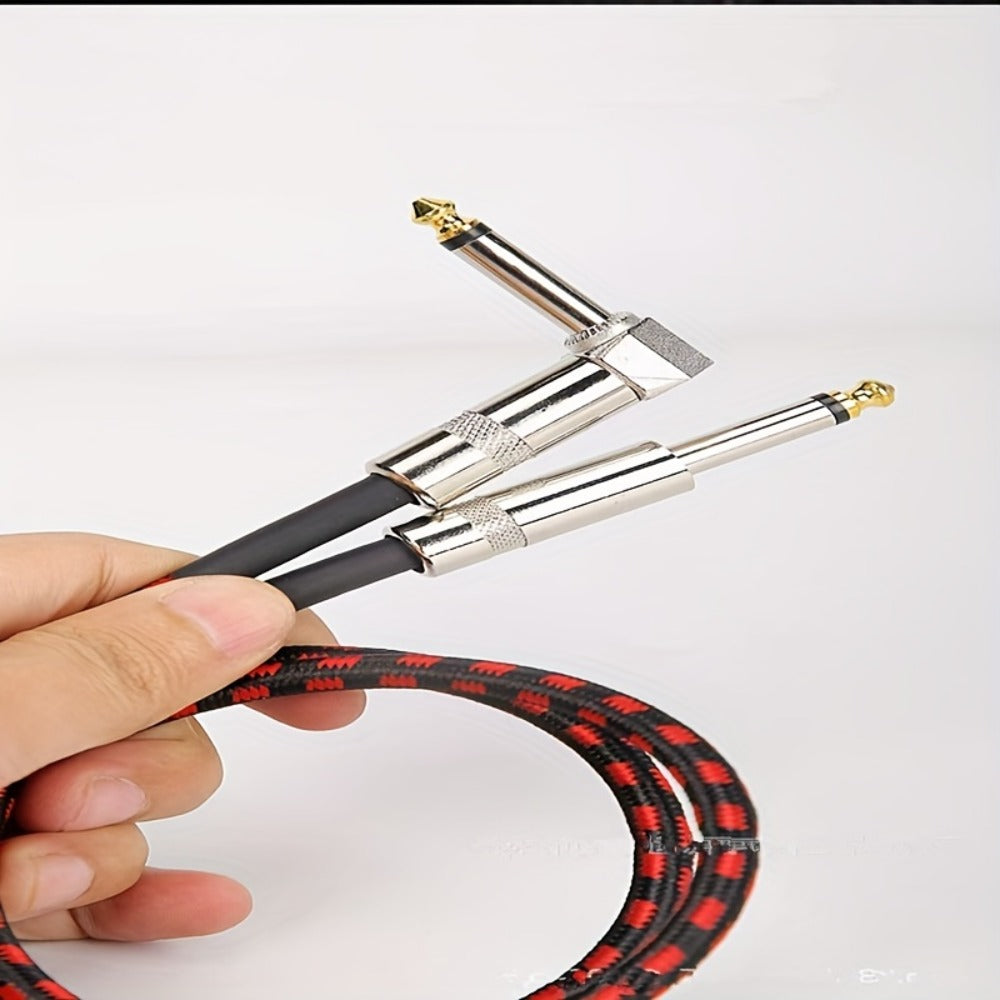 Guitar Bass Amplifier Cable with RCA Connectors, 10ft & 20ft, Tinned Copper Core, Durable Flexible Round Design