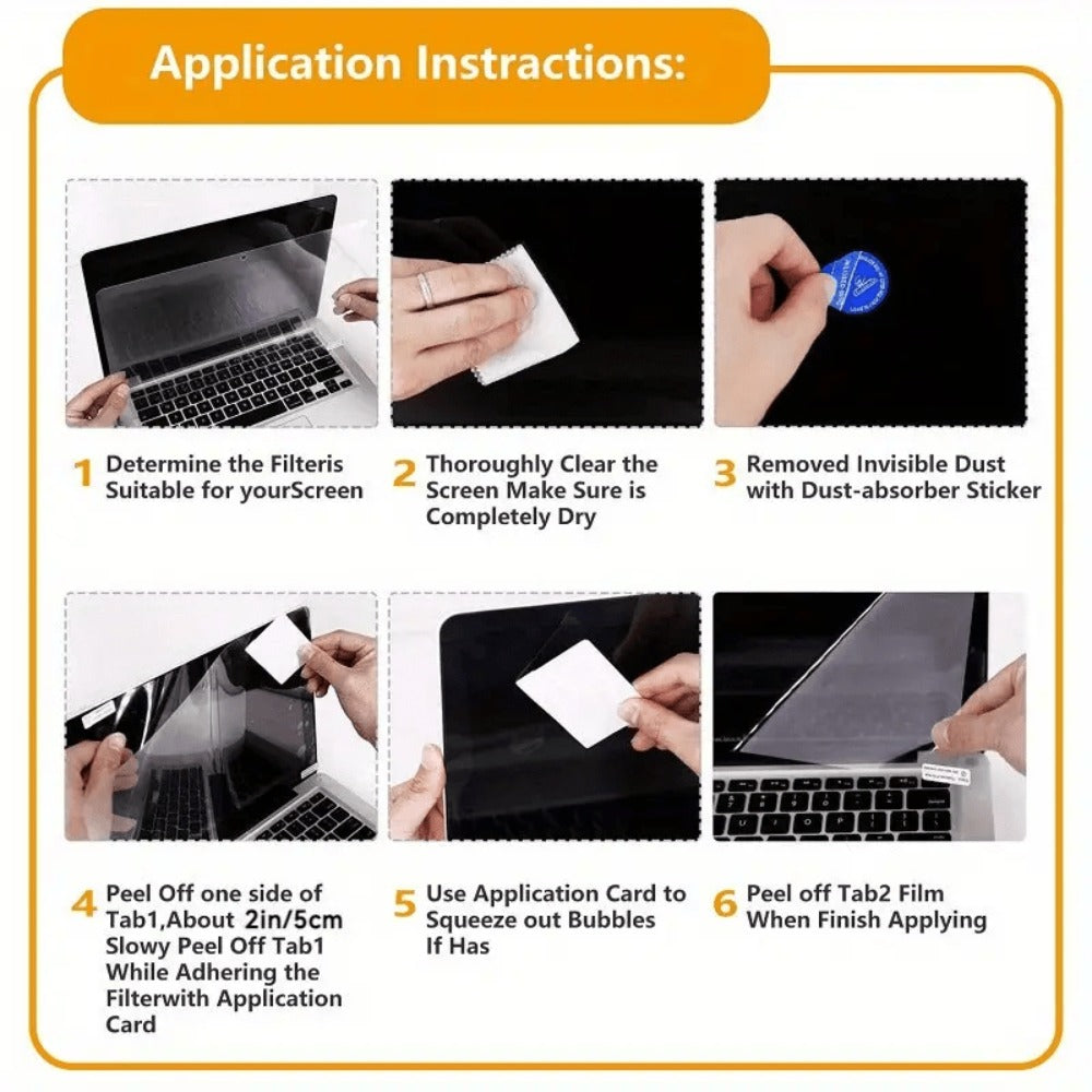 MacBook Air 13.6 Privacy Screen Filter 2022-2025 M2 M3 M4 – Removable Matte Anti-Glare Blue Light Blocking Protector