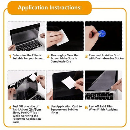 MacBook Air 13.6 Privacy Screen Filter 2022-2025 M2 M3 M4 – Removable Matte Anti-Glare Blue Light Blocking Protector
