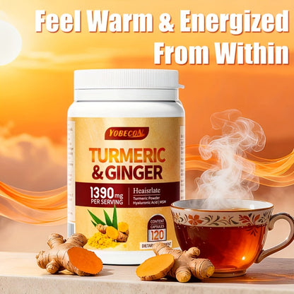 Turmeric Supplement with Black Pepper, Sports Recovery, Skin Health & Digestion Support for Women & Men