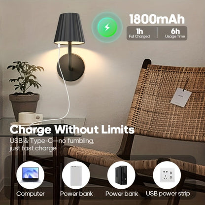 LED Wall Sconce Touch Dimmable Remote Control USB Powered Battery Backup 3 Color Temperatures for Entryways, Bedrooms and Living Spaces
