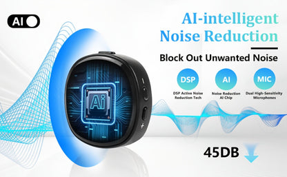 Voice Activated Recorder 64GB with AI Noise Reduction, Magnetic Digital Voice Recorder HD 3072kbps