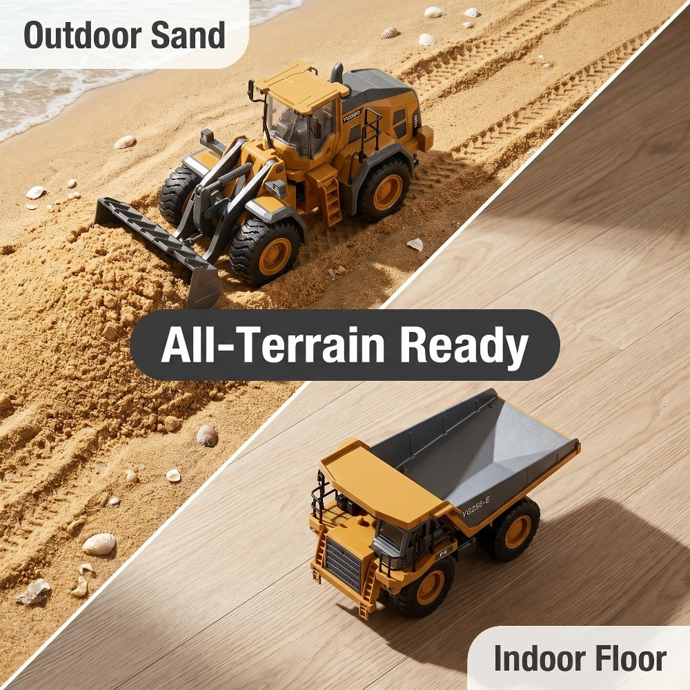 RC Construction Vehicle Set 2/3/4pcs with the Listed Color, Size or Set Options for Everyday Use