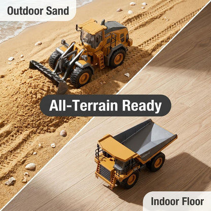RC Construction Vehicle Set 2/3/4pcs with the Listed Color, Size or Set Options for Everyday Use