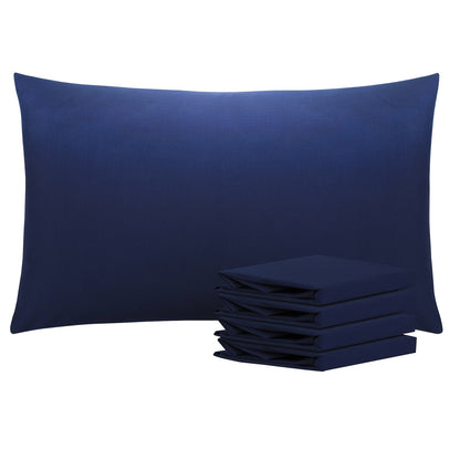 Pillowcases 4 Pack Queen 20x30 – Brushed Microfiber Soft Wrinkle-Free Fade-Resistant Envelope Closure Solid Color 32 Colors