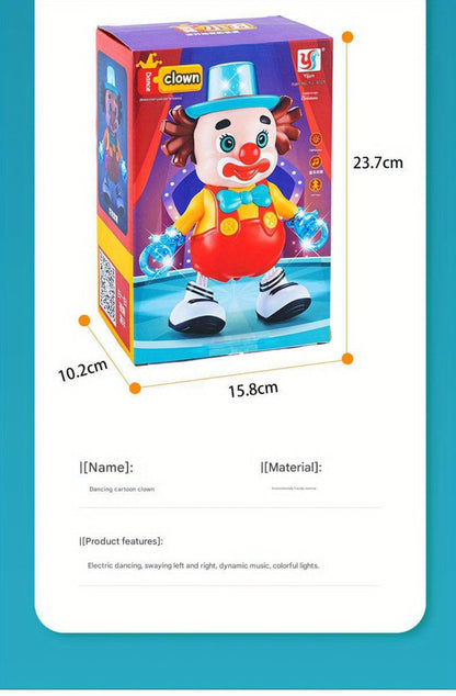 Dancing Clown Toy Doll with Light & Music, Swinging Fidget Toy for Kids Boys & Girls, Funny Weird Halloween Decoration