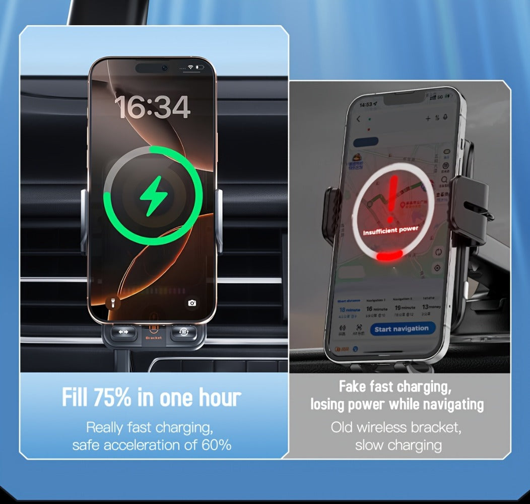 Car Wireless Charger 15W Auto-Align Smart Sensor FOD Detection Auto-Sensing Infrared Clamp 4mm for an Everyday Personal Care Routine