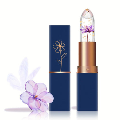 Flower Shaped pH Lip Balm Set 6pcs Individually Wrapped – Color Changing Transparent to Pink Tint, 6 Flavors Deep Moisturizing